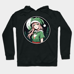 anime girl in green hat Hoodie